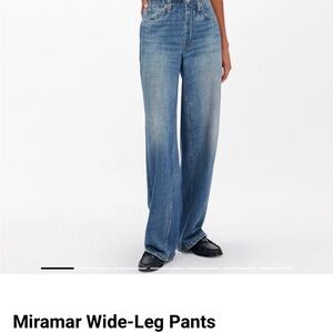 rag & bone Miramar Wide-Leg Pants in Blue